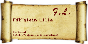 Föglein Lilla névjegykártya