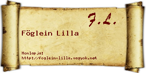 Föglein Lilla névjegykártya
